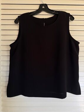 Vintage Sleeveless Black Women's Shell Top